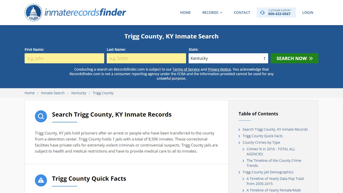 Trigg County, KY Inmate Lookup & Jail Records Online